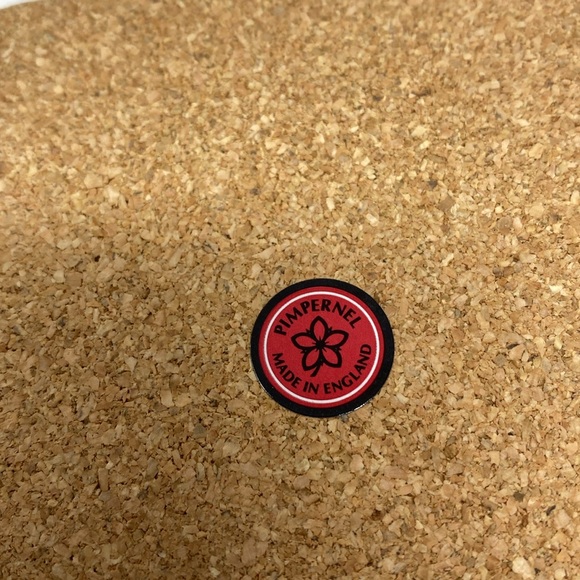 Pimpernel 6 Pc. Poinsettia Botanical Print Cork Coaster Set - made in England - Picture 6 of 9